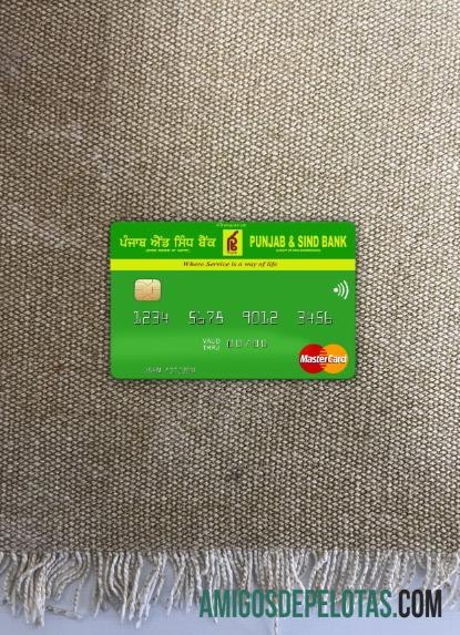India Punjab and Sind bank mastercard tampilan foto depan sampel