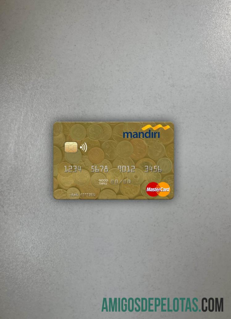 Indonesia bank Mandiri mastercard tampilan foto depan desain