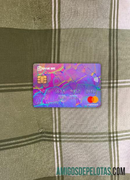 Indonesia bank Rakyat Indonesia (BRI) mastercard tampilan foto depan pratinjau