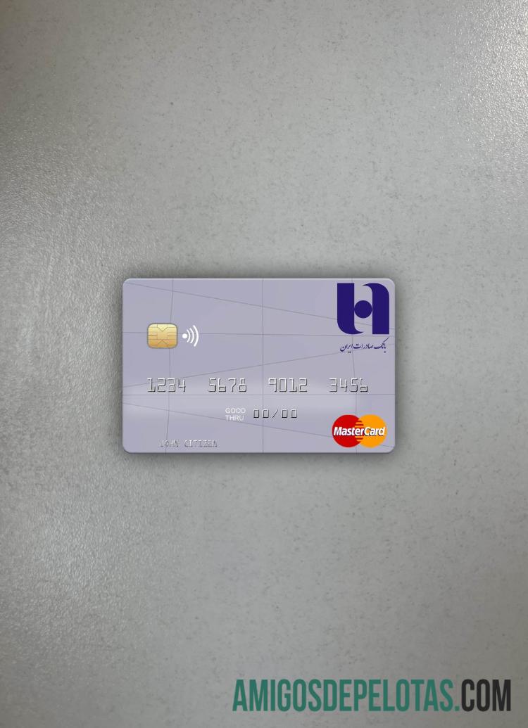 Iran bank Saderat Iran mastercard tampilan foto depan desain