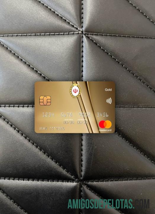 Iran Melli bank mastercard gold tampilan foto depan pratinjau