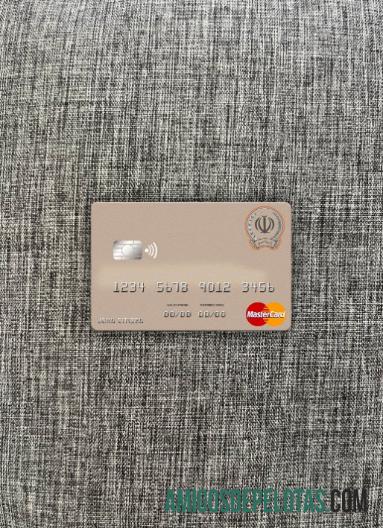 Iran Sepah bank mastercard tampilan foto depan templat