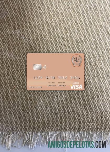 Iran Sepah bank visa Debit kartu tampilan foto depan templat