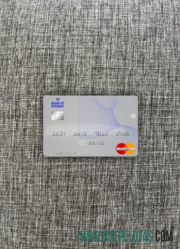 Irlandia bank of Irlandia mastercard tampilan foto depan pratinjau