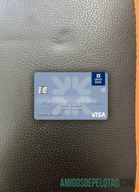 Irlandia Ulster bank Irlandia visa kartu tampilan foto depan desain