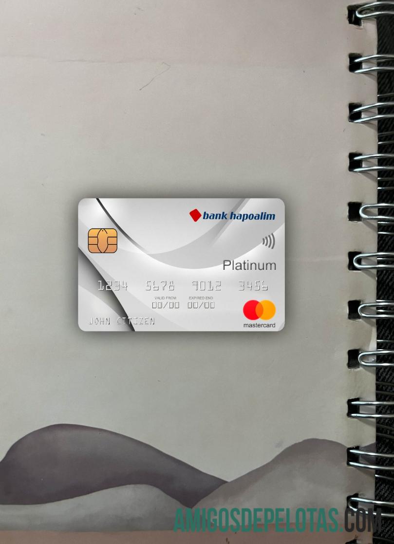 Israel bank Hapoalim bank mastercard platinum tampilan foto depan sampel