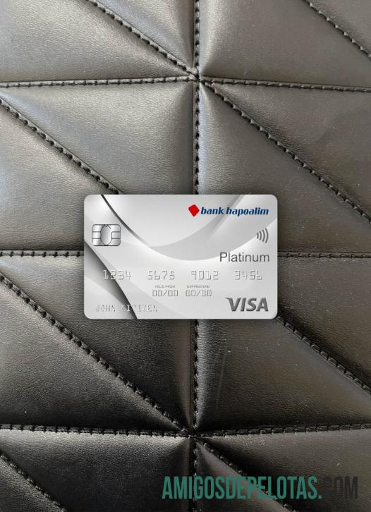 Israel bank Hapoalim bank visa platinum kartu tampilan foto depan makering