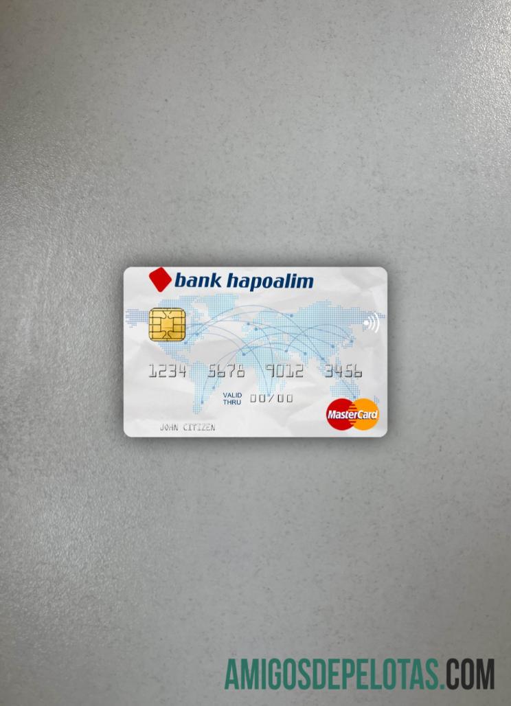 Israel bank Hapoalim mastercard tampilan foto depan desain
