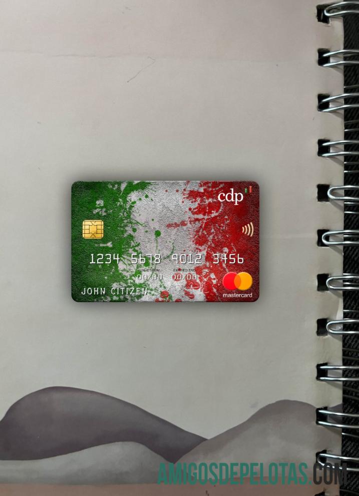 Italia Cassa Depositi e Prestiti bank mastercard tampilan foto depan templat