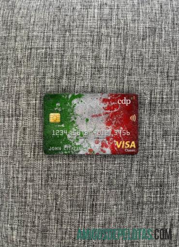 Italia Cassa Depositi e Prestiti bank visa classic kartu tampilan foto depan sampel