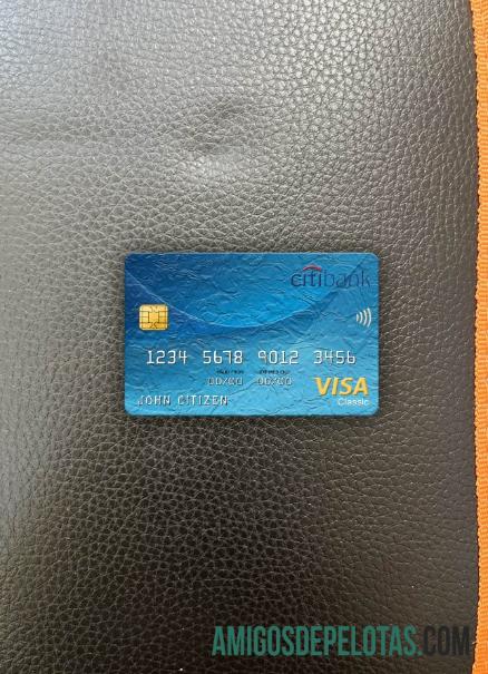 Italia Citibank visa classic kartu tampilan foto depan templat