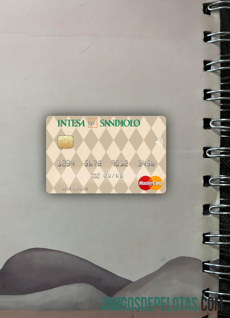 Italia Intesa Sanpaolo mastercard tampilan foto depan desain