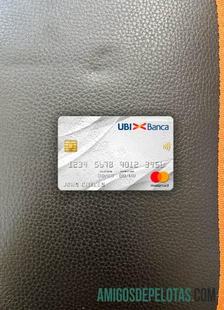 Italia UBI bank mastercard tampilan foto depan sampel