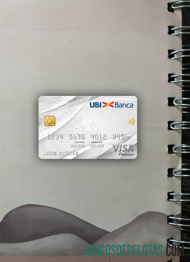 Italia UBI bank visa platinum kartu tampilan foto depan pratinjau