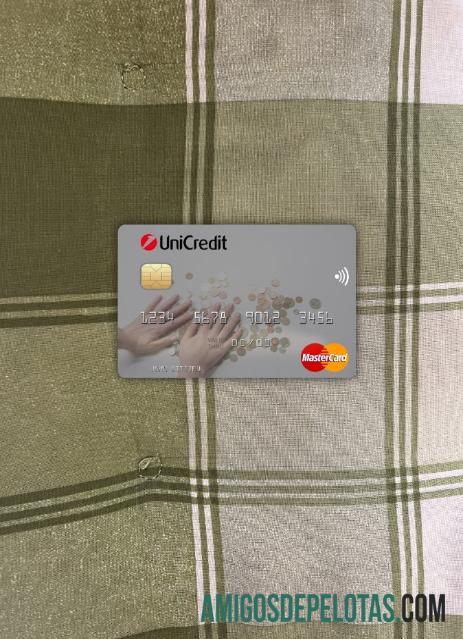 Italia UniCredit bank mastercard tampilan foto depan pratinjau