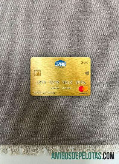 Jamaika Hipotik bank mastercard gold tampilan foto depan makering