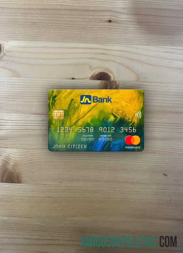 Jamaika nasional bank mastercard tampilan foto depan sampel