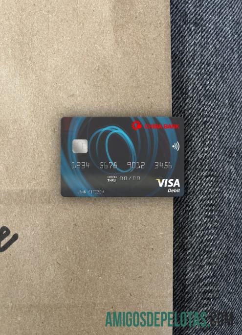 Jepang Chiba bank visa Debit kartu tampilan foto depan desain