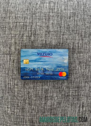 Jepang Mizuho bank mastercard tampilan foto depan desain