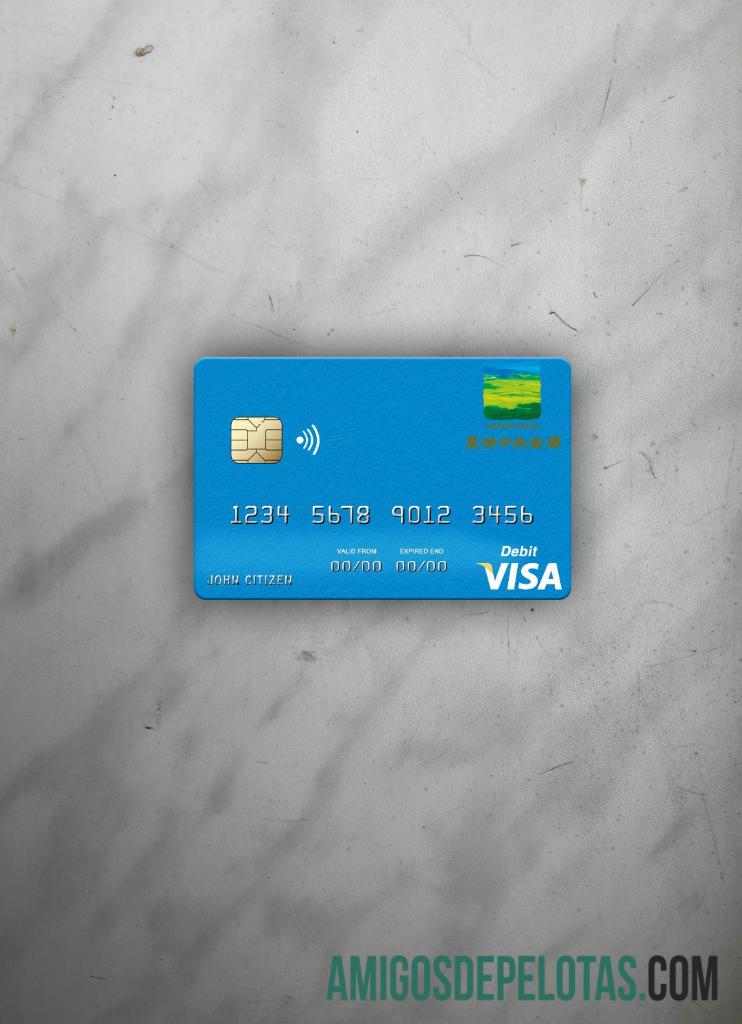 Jepang Norinchukin bank visa Debit kartu tampilan foto depan templat