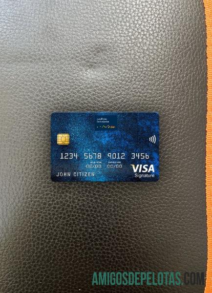 Yordania bank of Yordania visa Tanda Tangan kartu 2 tampilan foto depan sampel