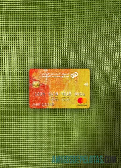 Yordania komersial bank JCB bank mastercard tampilan foto depan desain