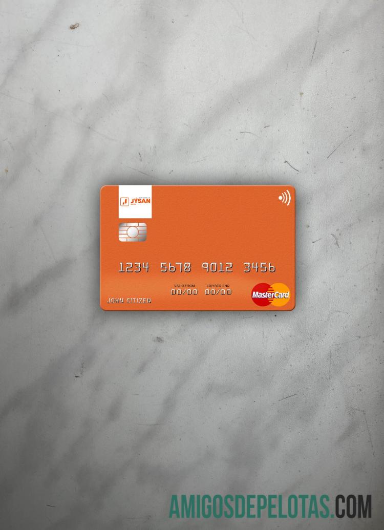 Kazakhstan First Heartland Jy╠üsan bank mastercard tampilan foto depan templat