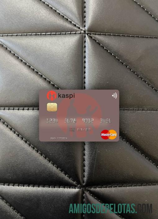 Kazakhstan Kaspi bank mastercard tampilan foto depan desain