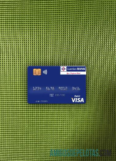 Kenya Guardian bank visa Debit kartu tampilan foto depan makering