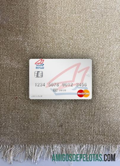 Kuwait Gulf bank mastercard tampilan foto depan desain