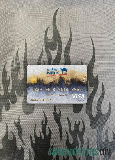Kuwait nasional bank visa classic kartu tampilan foto depan pratinjau