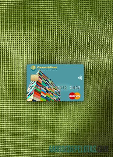 Kirgizstan komersial bank Kirgizstan mastercard tampilan foto depan pratinjau
