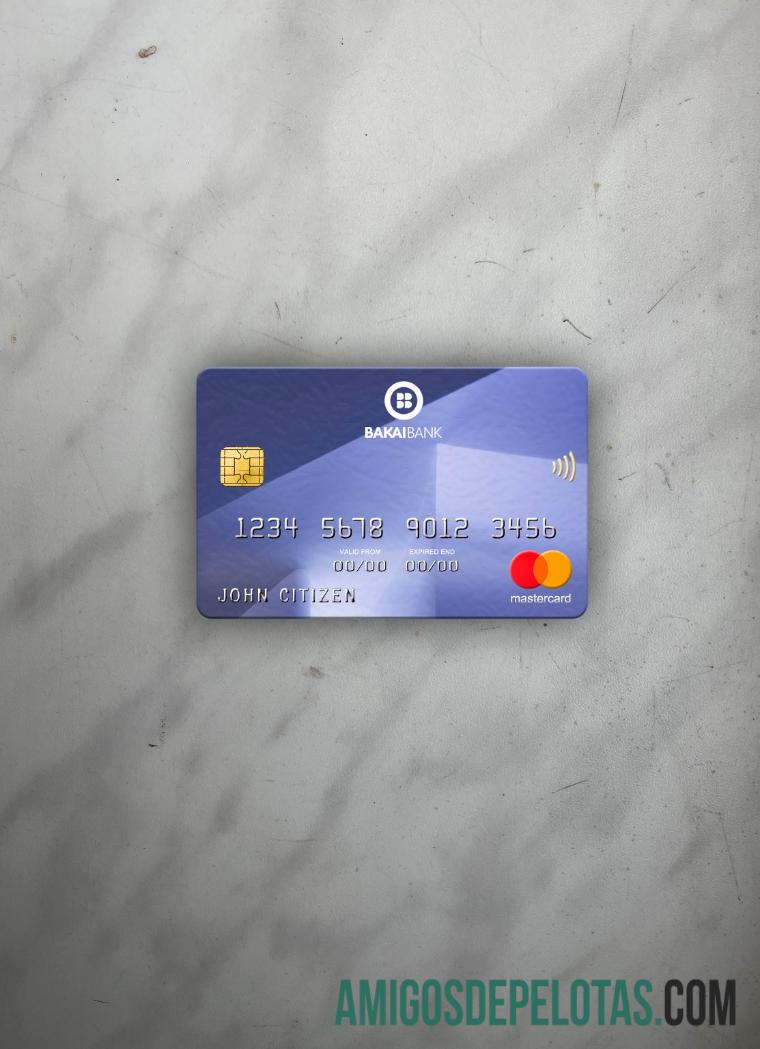 Kirgizstan OJSC Bakai bank mastercard tampilan foto depan makering