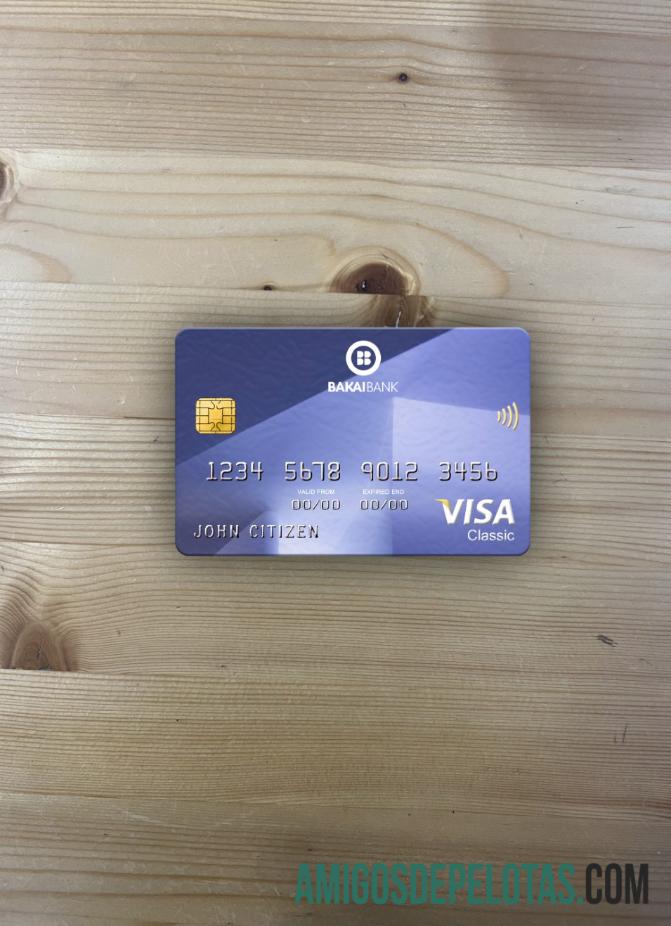 Kirgizstan OJSC Bakai bank visa classic kartu tampilan foto depan makering