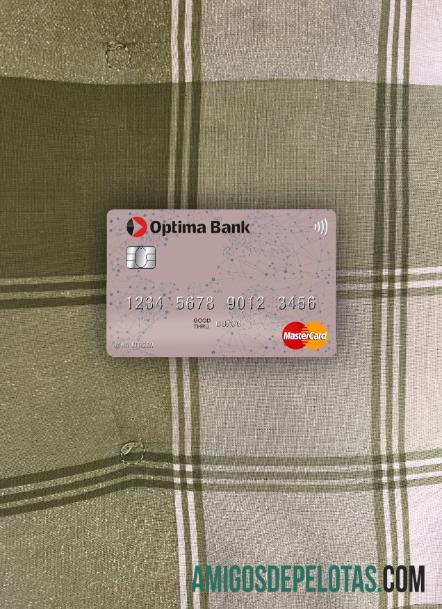 Kirgizstan Optima bank mastercard tampilan foto depan sampel