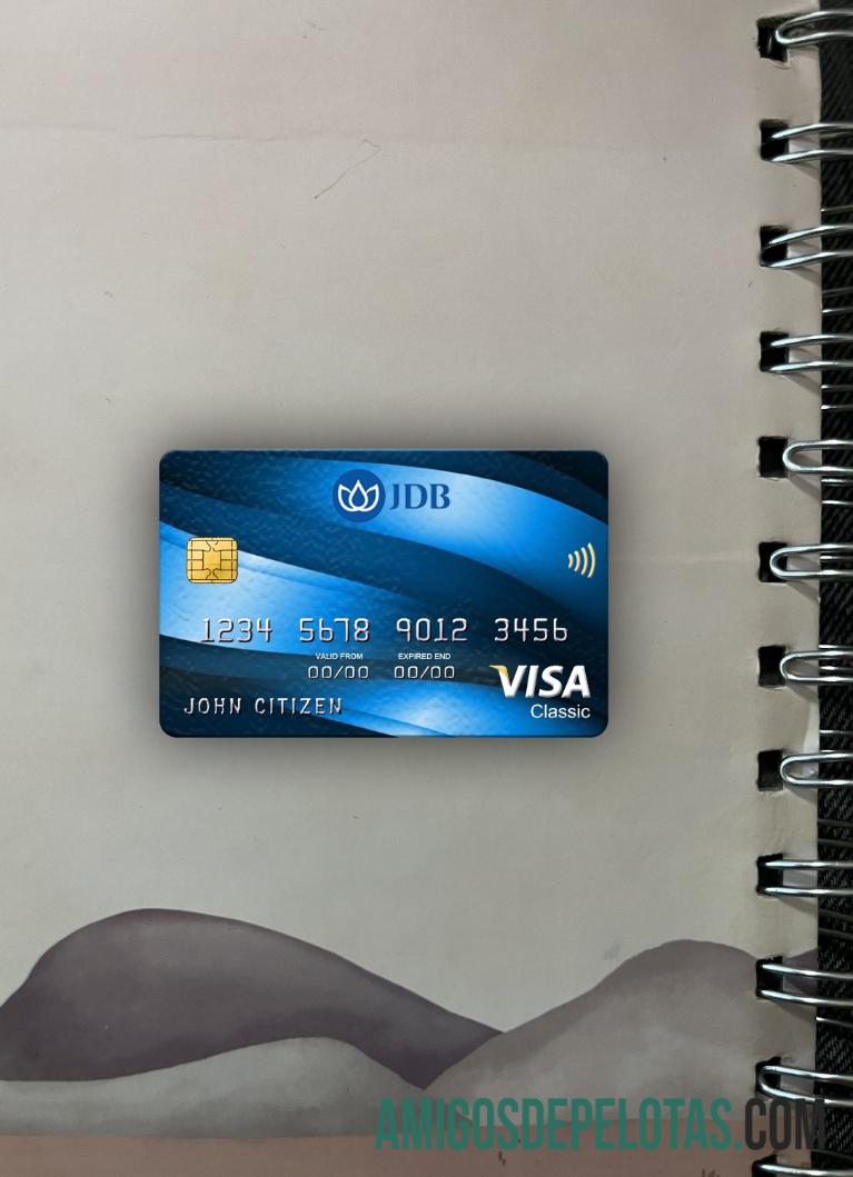 Laos Joint Development bank visa classic kartu tampilan foto depan pratinjau