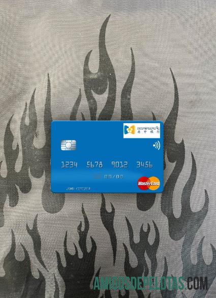 Laos Lao Tiongkok bank mastercard tampilan foto depan makering