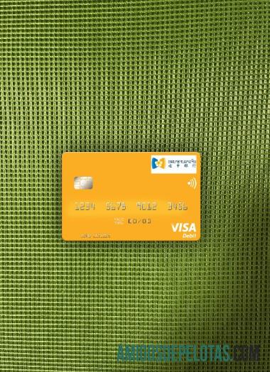 Laos Lao Tiongkok bank visa Debit kartu tampilan foto depan desain