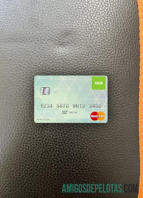 Latvia SEB bank mastercard tampilan foto depan pratinjau