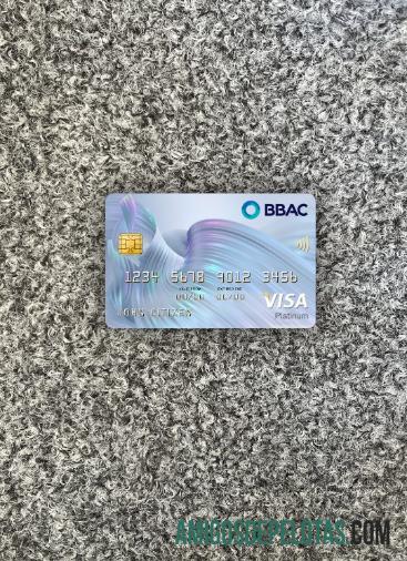 Lebanon BBAC visa platinum kartu tampilan foto depan makering