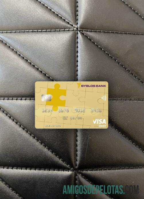 Lebanon Byblos bank visa Debit kartu tampilan foto depan makering