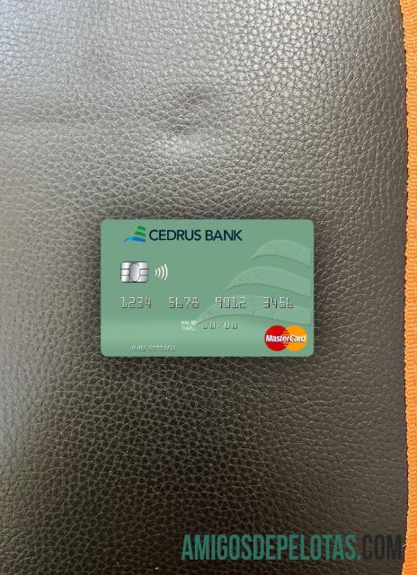 Lebanon Cedrus bank mastercard tampilan foto depan desain