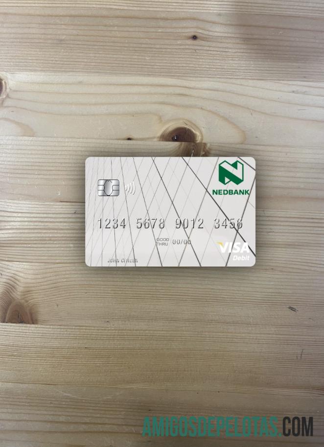 Lesotho Nedbank visa Debit kartu tampilan foto depan desain
