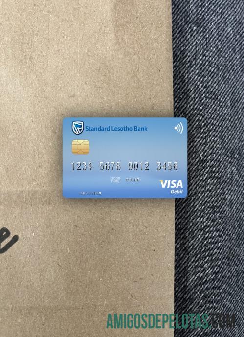 Lesotho standar Lesotho bank visa Debit kartu tampilan foto depan makering