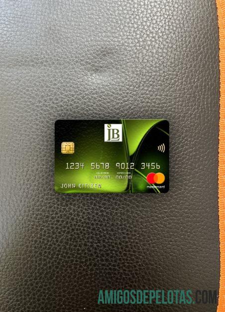 Liberia IB International bank mastercard tampilan foto depan sampel