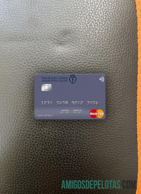 Libya Jumhouria bank mastercard tampilan foto depan sampel