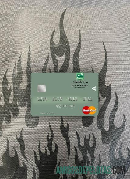 Libya Sahara bank mastercard tampilan foto depan desain