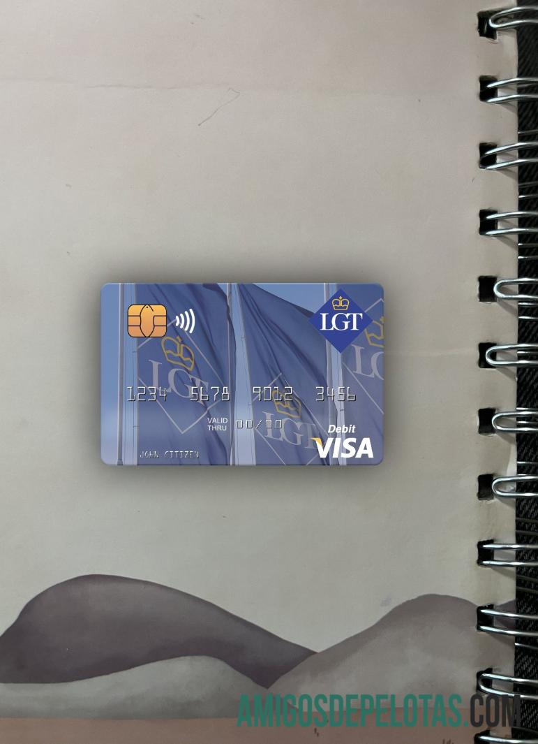 Liechtenstein LGT bank visa Debit kartu tampilan foto depan sampel
