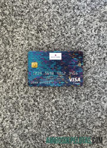 Liechtenstein Neue bank AG bank visa classic kartu tampilan foto depan sampel