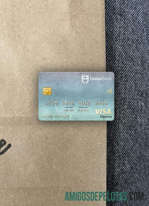 Liechtenstein serikat bank visa electron kartu tampilan foto depan pratinjau